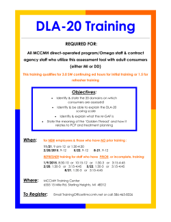 DLA-20 Training