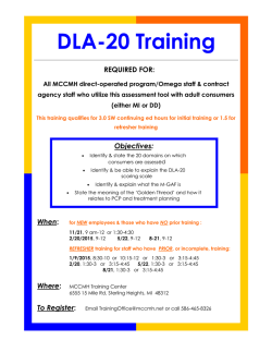 DLA-20 Training