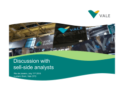 Discussion with sell-side analysts