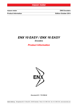 Encoders ENX 10/16 EASY / Product Information