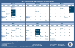 2014 Commonwealth of Massachusetts Financial Calendar