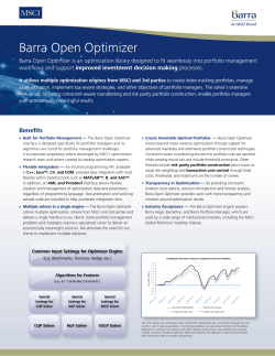 Barra Open Optimizer