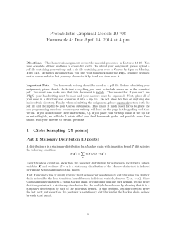 Probabilistic Graphical Models 10