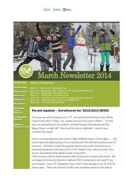 CLA Newsletter March 2014