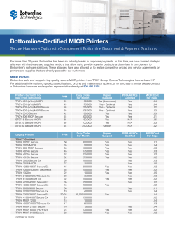 Bottomline Certified MICR Printers