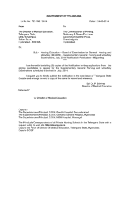 Download Notification - directorate of medical education , hyderabad.