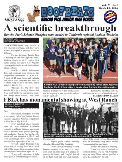 A scientific breakthrough - Rancho Pico Junior High School