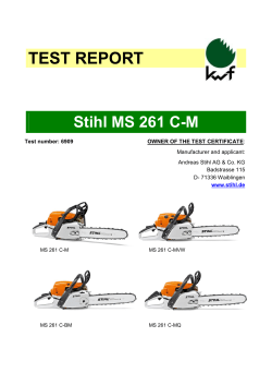 TEST REPORT Stihl MS 261 CM