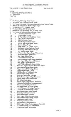 P.G. II and IV Sem End Examinations Notification 2014