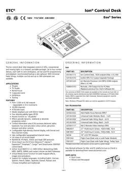 Ion® Control Desk ETC®