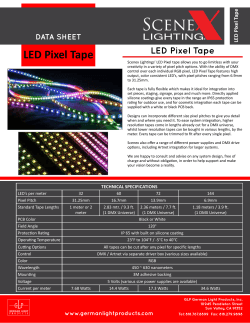 Scenex LED Pixel Tape Specification Sheet
