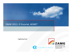 DMW 2013, El Escorial, AEMET