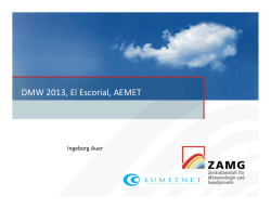 DMW 2013, El Escorial, AEMET