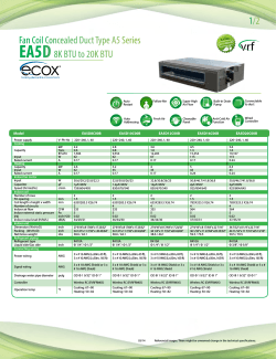 Fan Coil Concealed Duct Type A5 Series EA5D 8K BTU