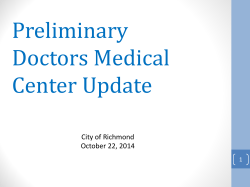 Doctors Medical Center PowerPoint 10.22.14