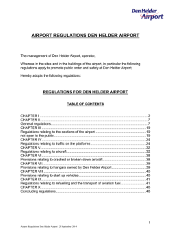 airport regulations den helder airport