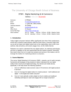 DMM Syllabus 20141105 01 - The University of Chicago Booth