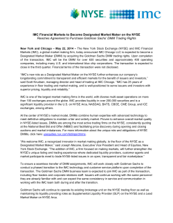 NYSE DMM Press Release ()