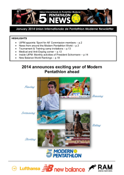 2014 announces exciting year of Modern Pentathlon ahead