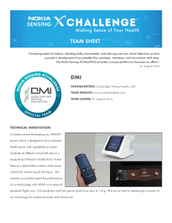 TEAM SHEET DMI - Nokia Sensing XCHALLENGE