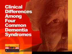 Clinical Differences Among Four Common Dementia