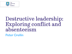 Destructive Leadership and Absenteeism