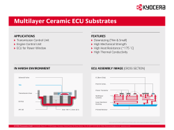 Multilayer Ceramic ECU Substrates