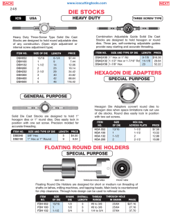 Die Stocks - Three-Screw Type (Heavy Duty)