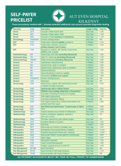 Self Payer Pricelist