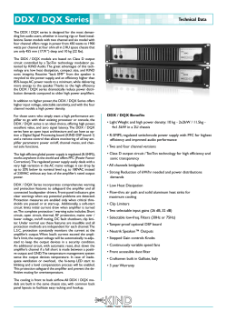DDX / DQX Series - Kind Audio Amplifiers