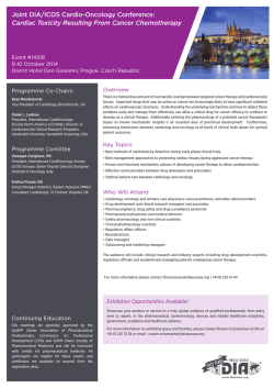 Joint DIA/ICOS Cardio-Oncology Conference: Cardiac Toxicity