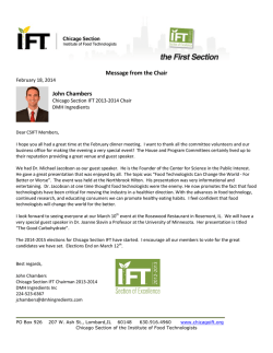John Chambers Chair Message February 2014