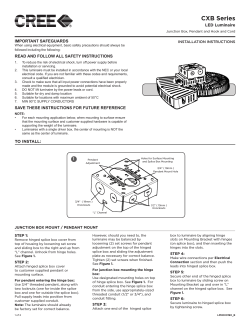 Cree CXB Series Installation Instructions