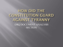 HOW DID THE CONSTITUTION GUARD AGAINST TYRANNY