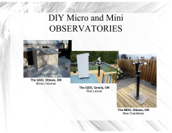 DIY Micro and Mini OBSERVATORIES