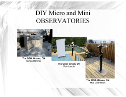 DIY Micro and Mini OBSERVATORIES