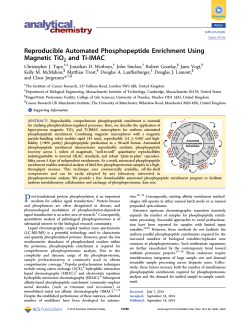 Reproducible Automated Phosphopeptide Enrichment Using