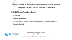 PBI-4050 tested in an animal model of human type II diabetes
