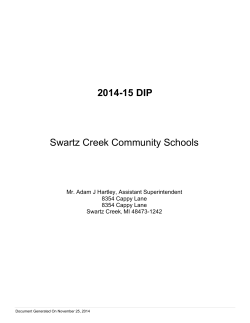 2014-15 DIP Swartz Creek Community Schools