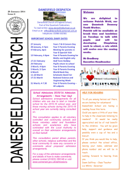 20th January 2014 - Danesfield Church of England School