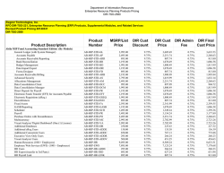DIR Pricing Schedule-Product