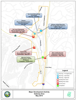 Gateway Area Major Projects