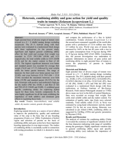 Heterosis, combining ability and gene action for yield and quality