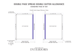 DOUBLE PAGE SPREAD DOUBLE GUTTER ALLOWANCE
