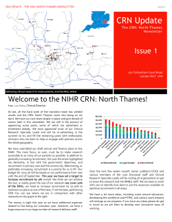 CRN North Thames Newsletter