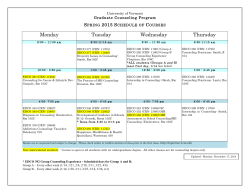 Spring 2015 Course Schedule (pdf)