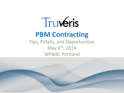 Best Practices in Pharmacy Benefit Management (PBM) Contracting