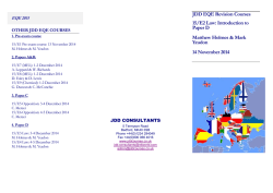 JDD EQE Revision Courses 15/E2 Law