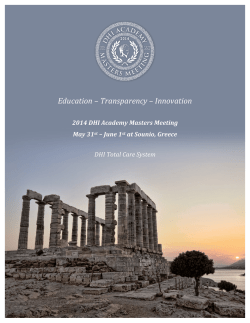 Education &ndash; Transparency &ndash; Innovation