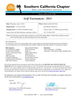 Golf Tournament - 2014